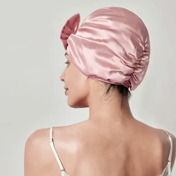 Silk Suen 19mm Mulberry Silk Bonnet With Bow-Back