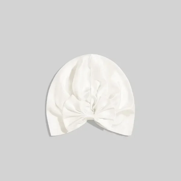 Silk Suen 19mm Mulberry Silk Bonnet With Bow-Ivory